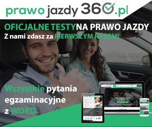 Baner serwisu prawo-jazdy-360.pl do zamieszenia na stronie zewnętrznej 300x250