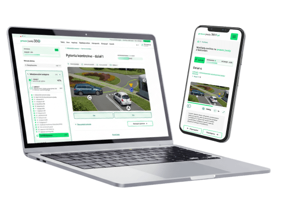 Szkolenie teoretyczne na prawo jazdy online - na komputer i telefon z prawo-jazdy-360