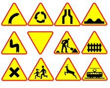 Znaki drogowe - Znaki ostrzegawcze