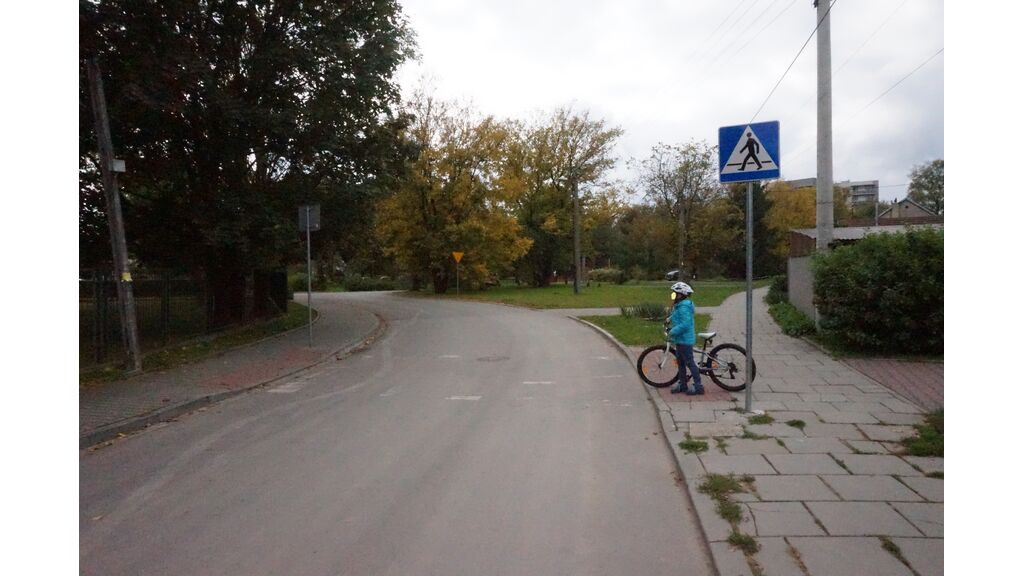 Czy w tej sytuacji, jeśli pomimo znacznego zmniejszenia przez Ciebie prędkości dziecko nie wchodzi na przejście powinieneś zatrzymać pojazd, którym kierujesz ?