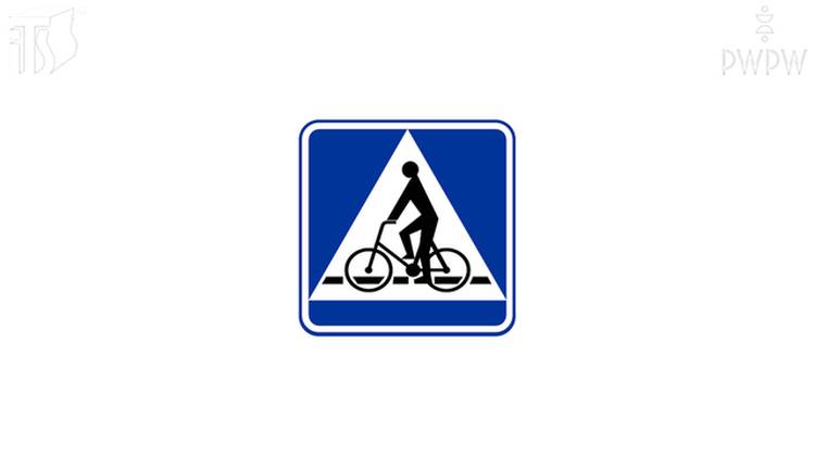 Czy ten znak informuje o przejściu dla pieszych, po którym mogą przejeżdżać rowerzyści?